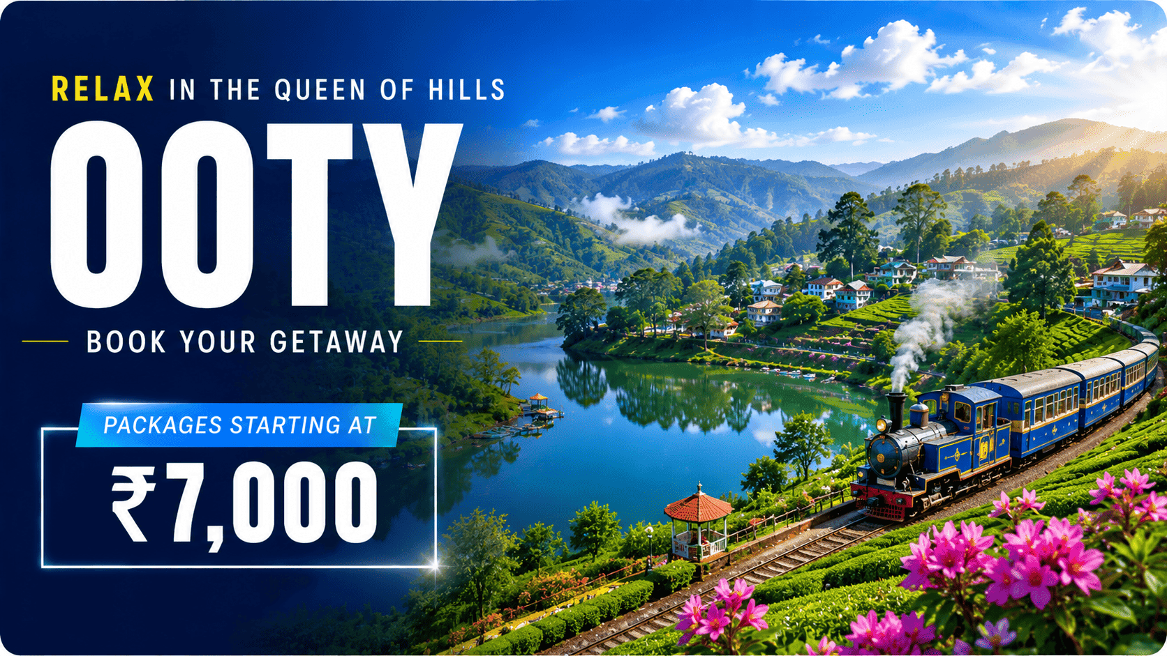 Scenic landscape in Ooty